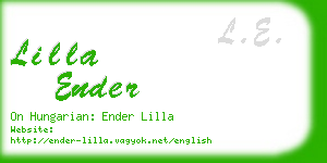 lilla ender business card